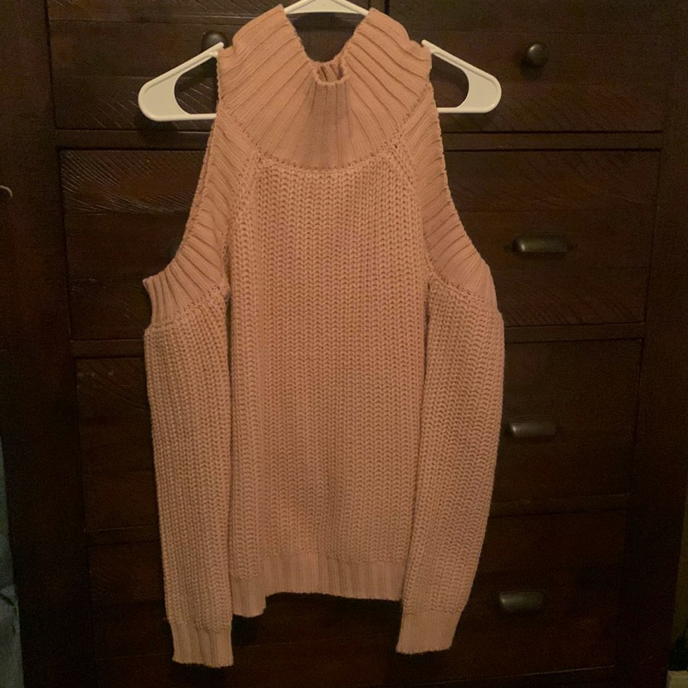 Womens peep shoulder sweater size small
